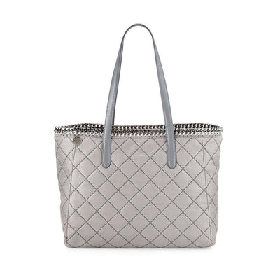 Stella McCartney Falabella East West Quilted Tote Light Grey Shopper -  MyDesignerly