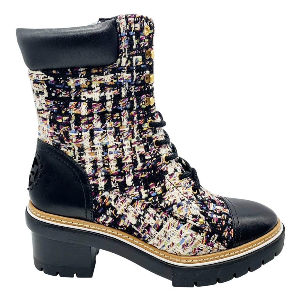 Tory Burch Black Miller Tweed Boots/Booties