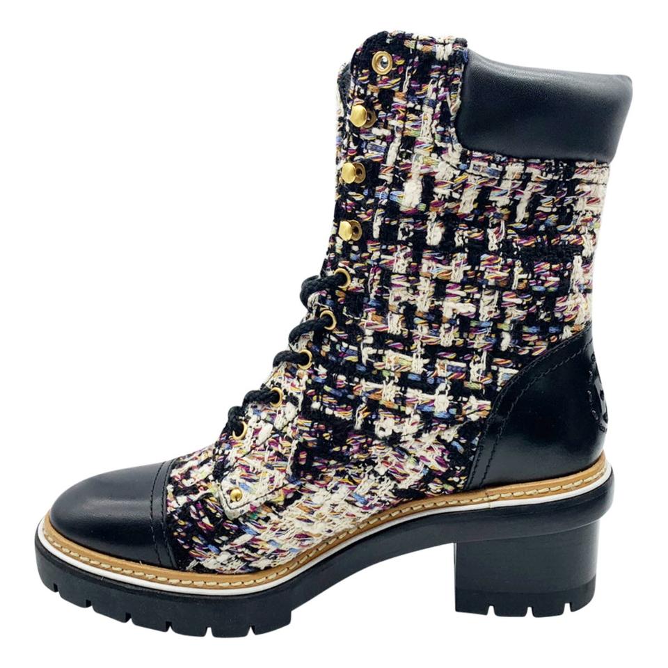 Tory Burch Black Miller Tweed Boots/Booties