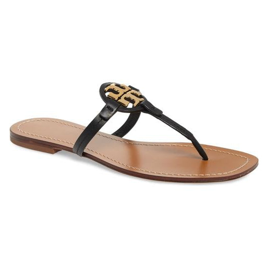 Tory Burch Black Mini Miller Flip Flop Sandals