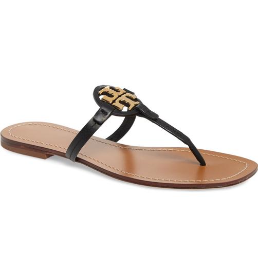 Tory Burch Black Mini Miller Flip Flop Sandals