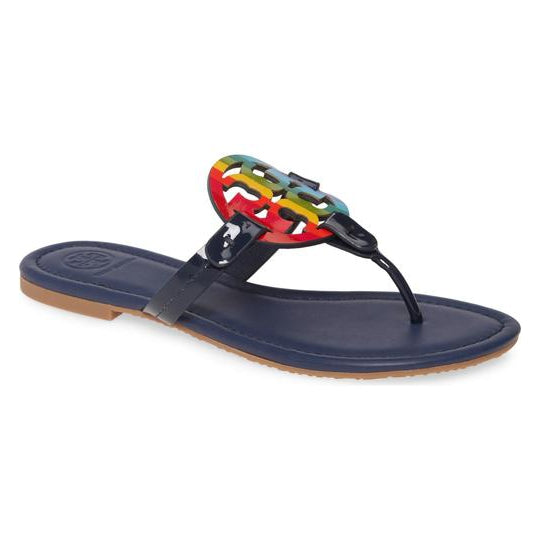 Tory Burch Blue Rainbow Miller Flip Flats