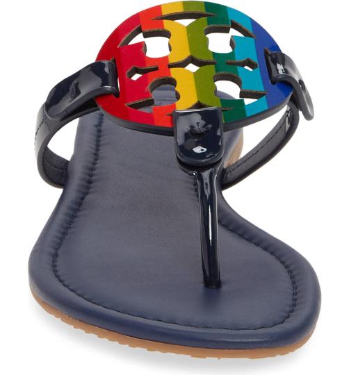 Tory Burch Blue Rainbow Miller Flip Flats