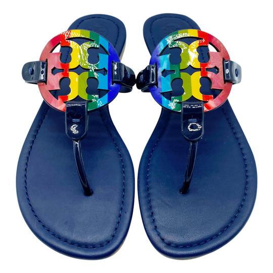 Tory Burch Blue Rainbow Miller Flip Flats