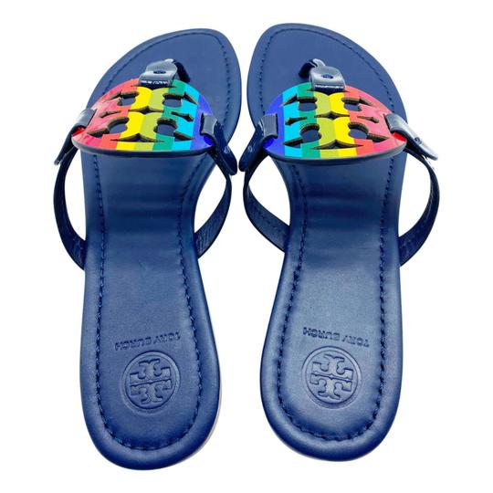 Tory Burch Blue Rainbow Miller Flip Flats