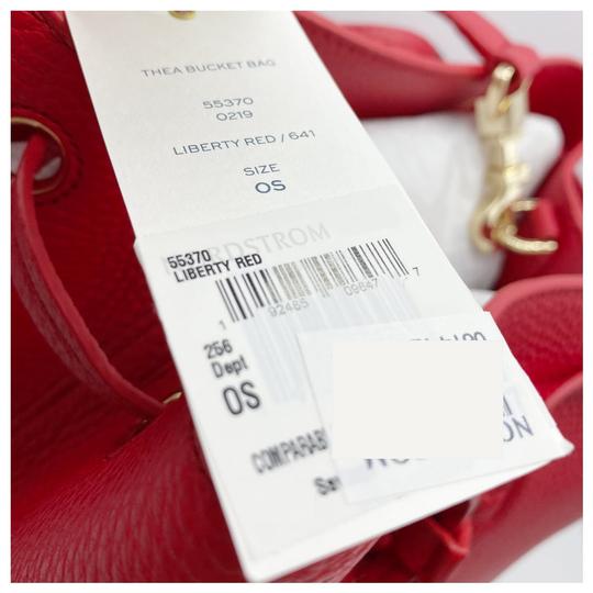 Tory Burch Bucket Bag Thea Red Leather Tote