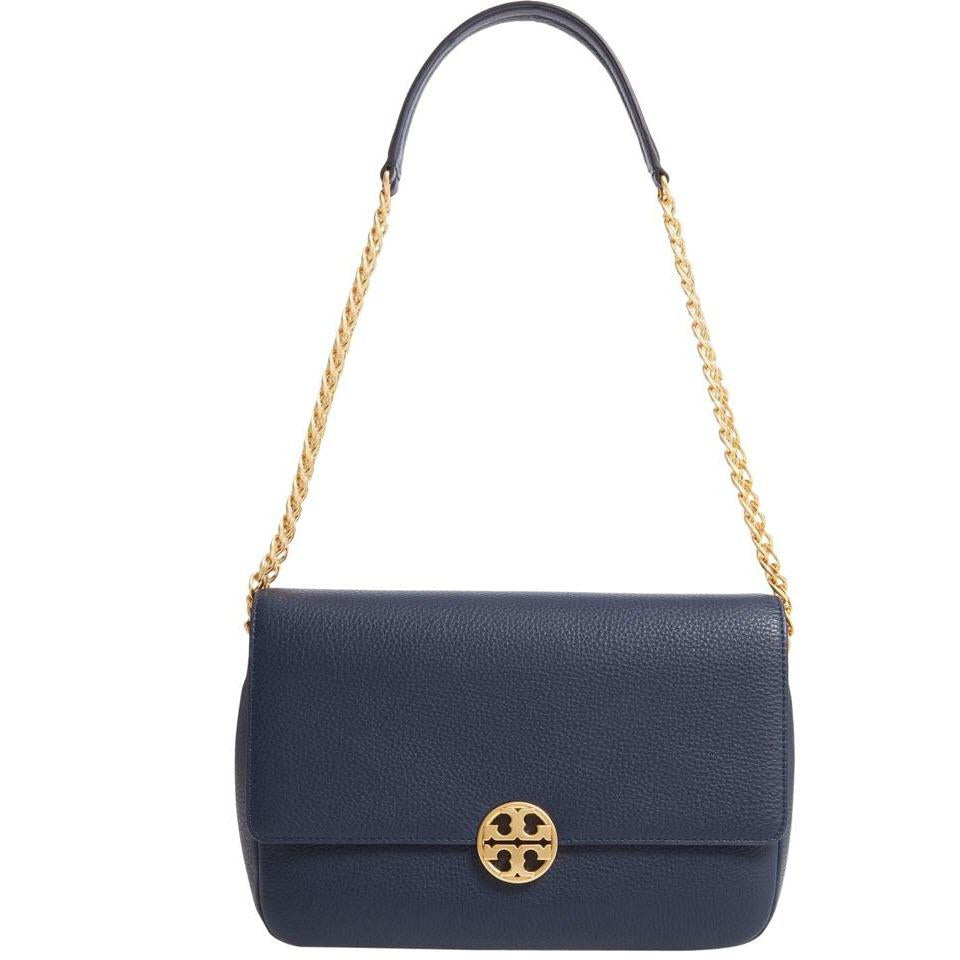 Tory Burch Chelsea Royal Blue Leather Shoulder Bag