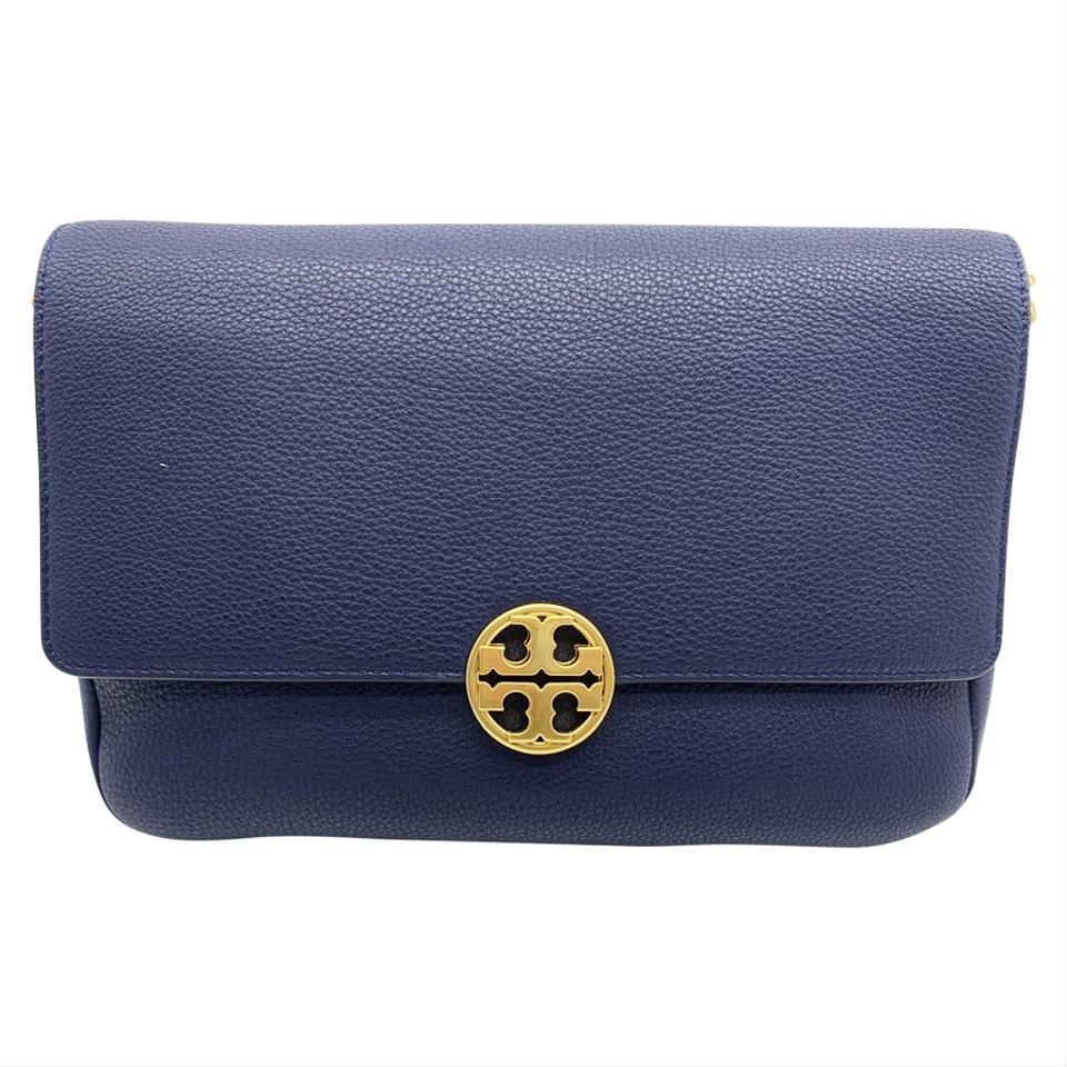 Tory Burch Chelsea Royal Blue Leather Shoulder Bag