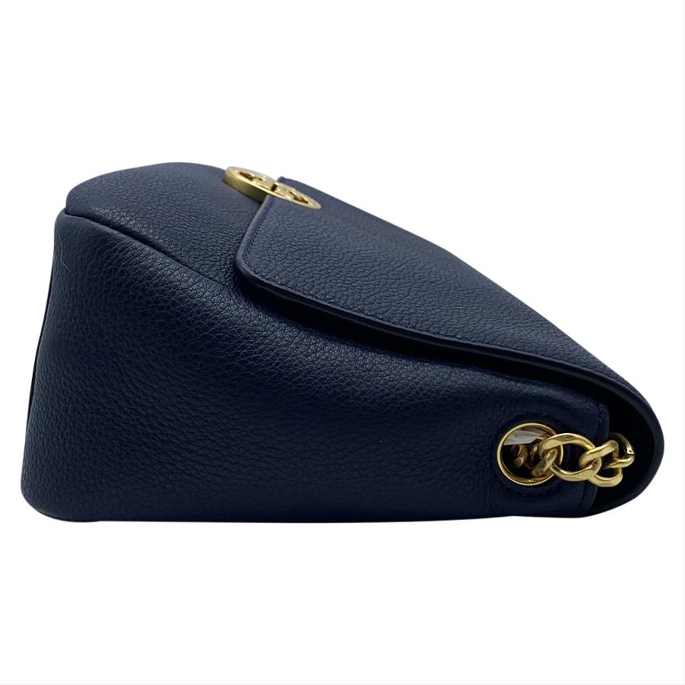 Tory Burch Chelsea Royal Blue Leather Shoulder Bag - MyDesignerly