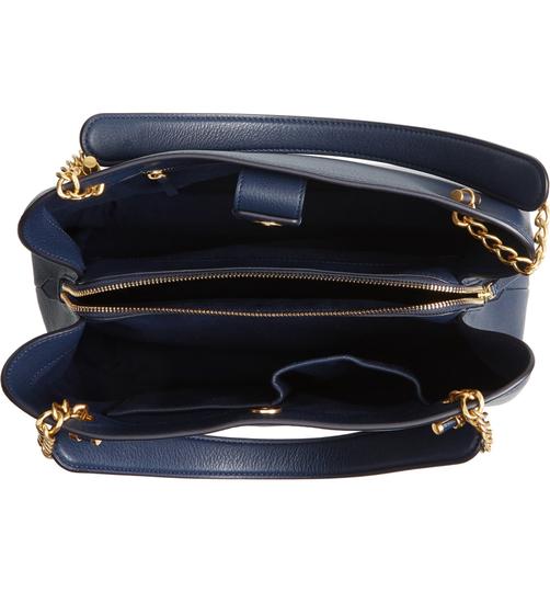 Tory Burch Chelsea Slouchy Blue Leather Tote