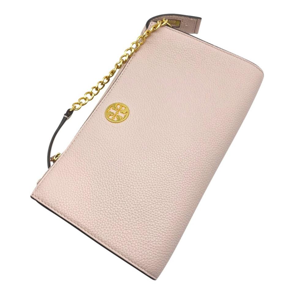 Leather crossbody bag Tory Burch Pink in Leather - 24976075
