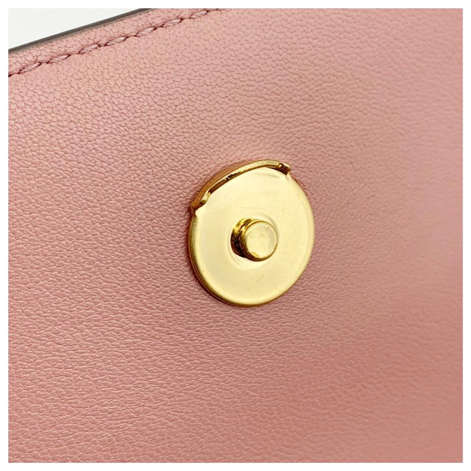 Tory Burch Fleming Quilted Lambskin Convertible Pink Leather Shoulder Bag