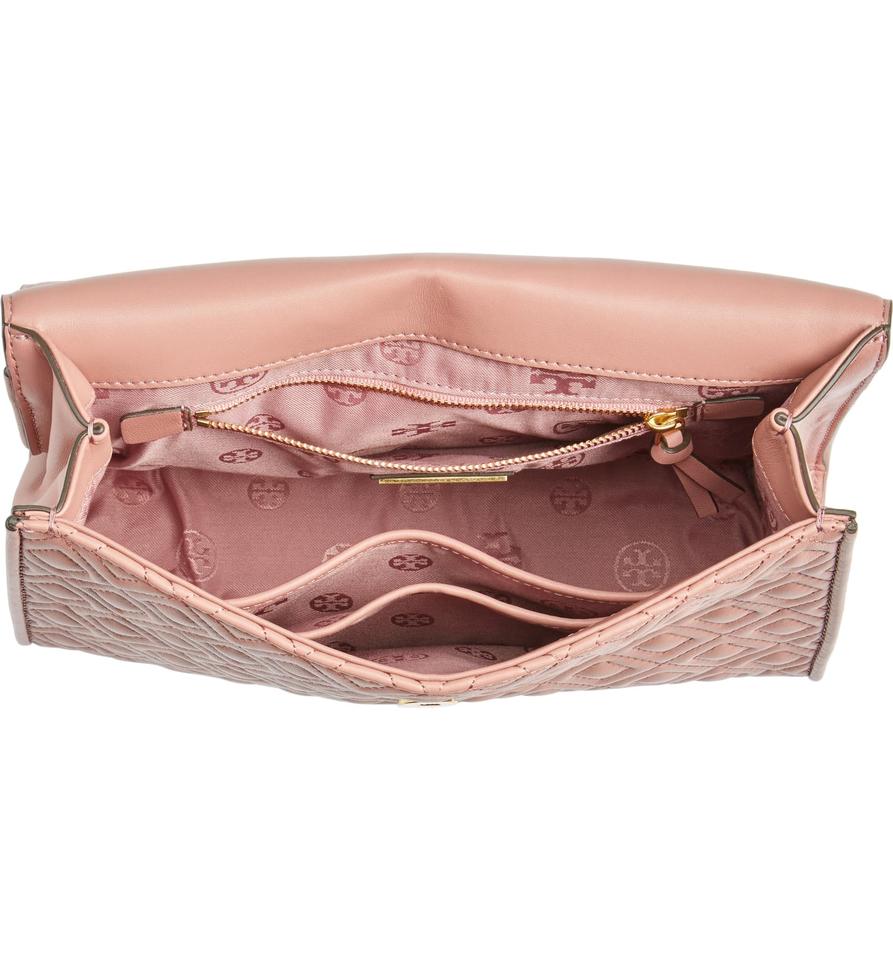 Tory Burch Fleming Quilted Lambskin Convertible Pink Leather Shoulder Bag