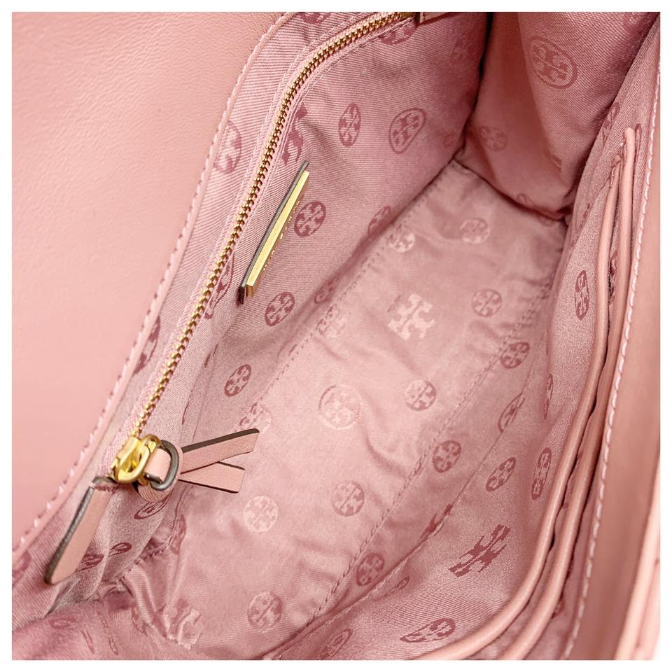 Tory Burch Fleming Quilted Lambskin Convertible Pink Leather Shoulder Bag