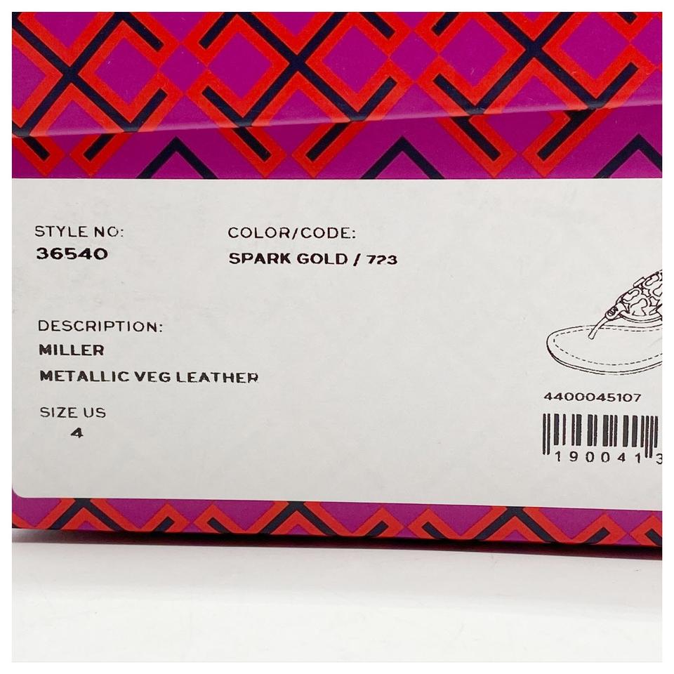 Tory Burch Gold Miller Flip Flop Flats Sandals US 4