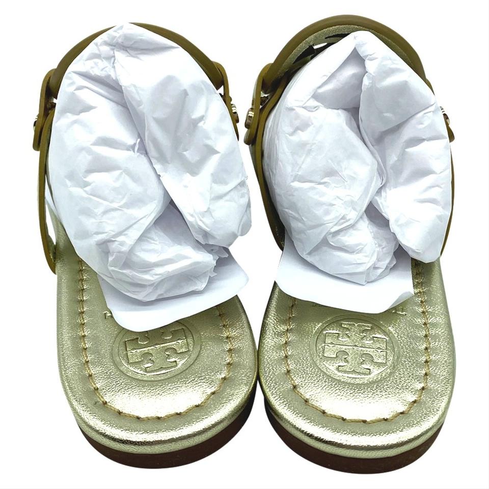 Tory Burch Gold Miller Flip Flop Flats Sandals US 4