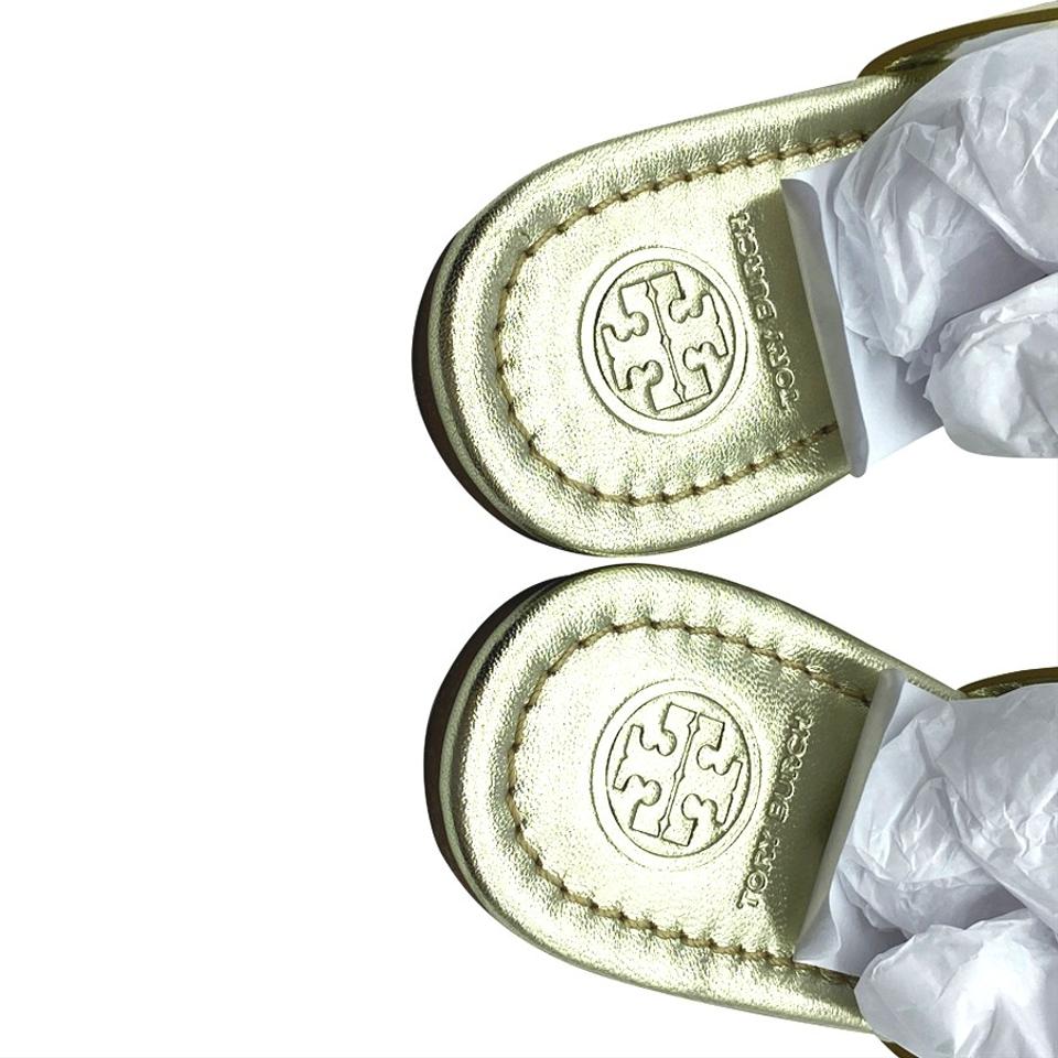 Tory Burch Gold Miller Flip Flop Flats Sandals US 4