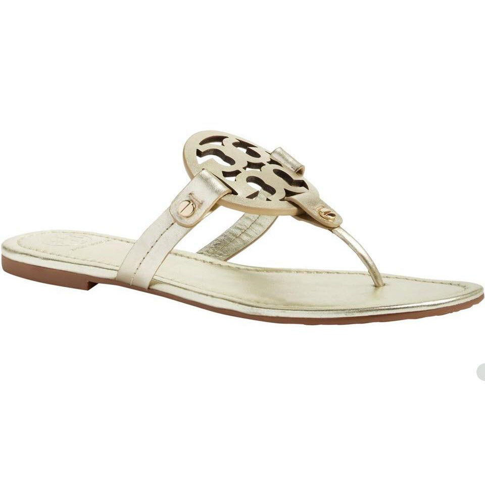 Tory Burch Gold Miller Flip Flop Flats US 4.5