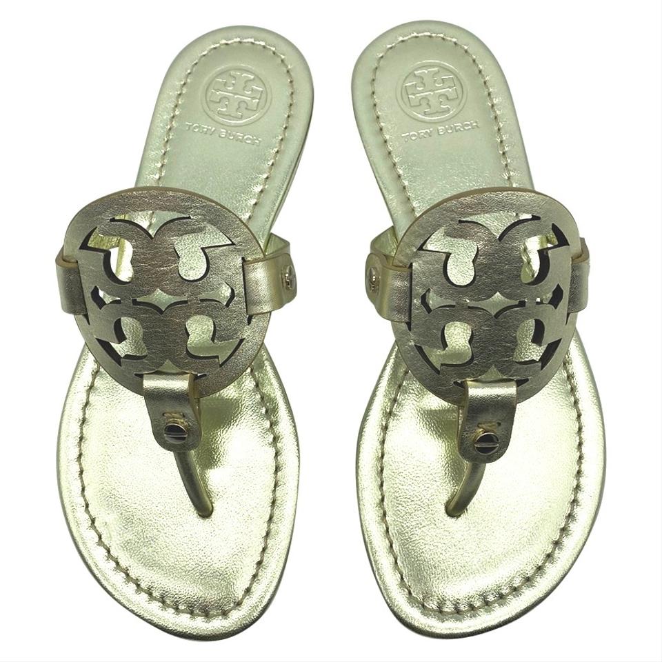 Tory Burch Gold Miller Flip Flop Flats US 4.5