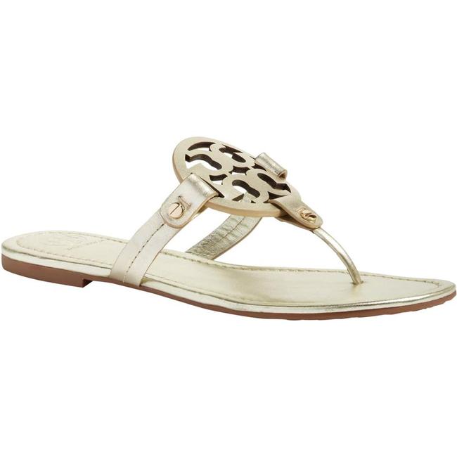 Tory Burch Gold Miller Flip Flop Flats Us4.5 Sandals
