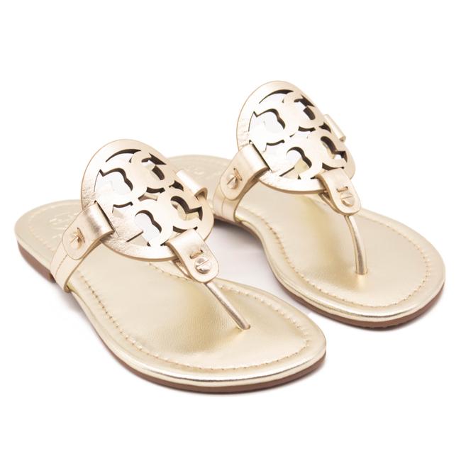 Tory Burch Gold Miller Flip Flop Flats Us4.5 Sandals