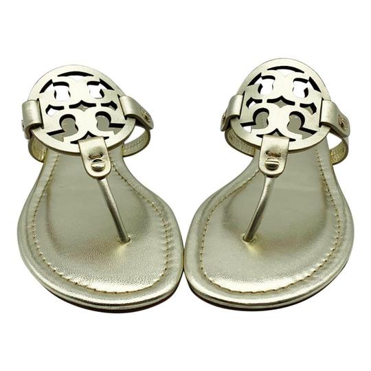 Tory Burch Gold Miller Flip Flop Metallic Sandals