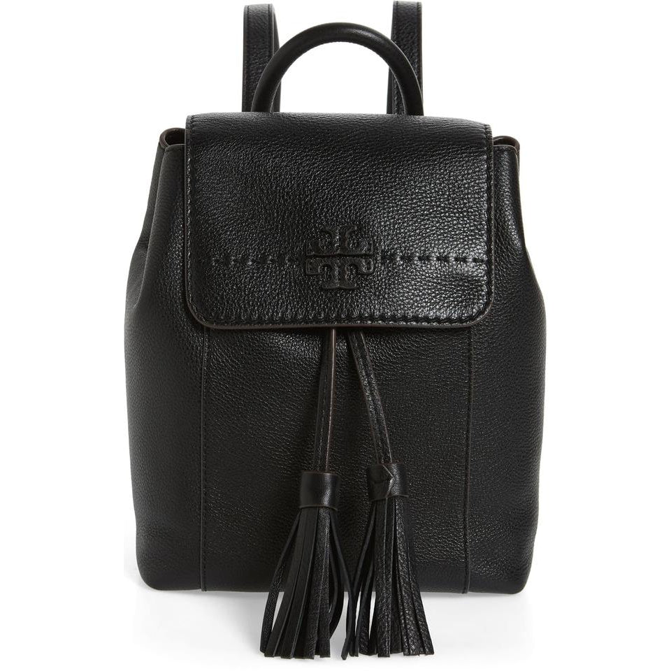 Tory Burch Mcgraw Black Leather Backpack