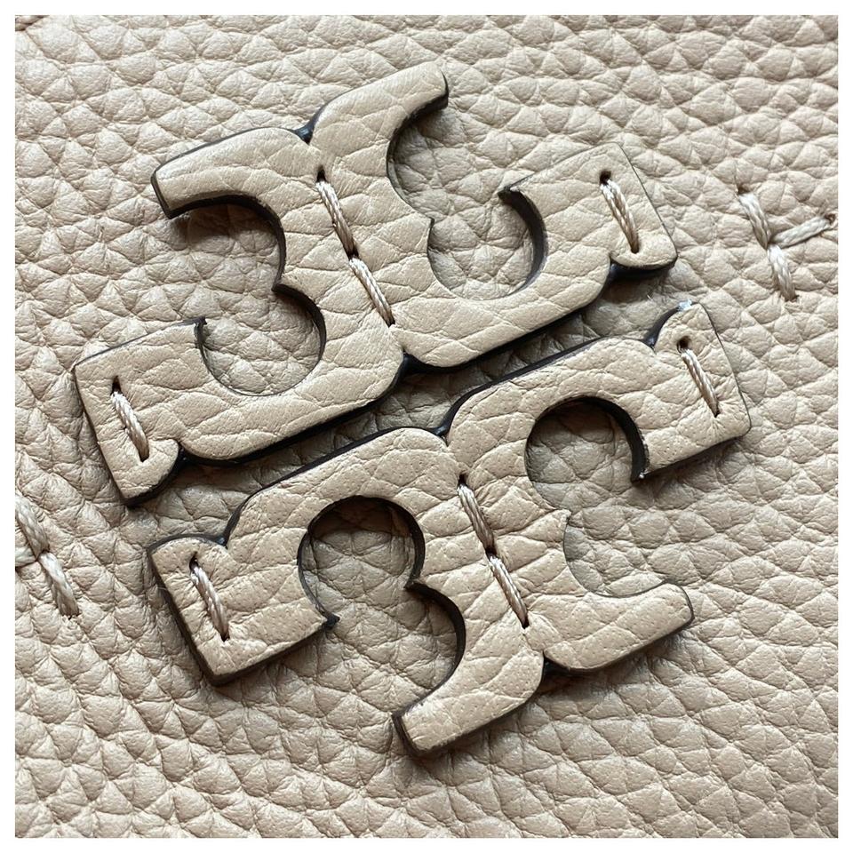 Tory Burch Mcgraw Slouchy Chain Shoulder Slouchy Devon Sand Beige Leather Tote