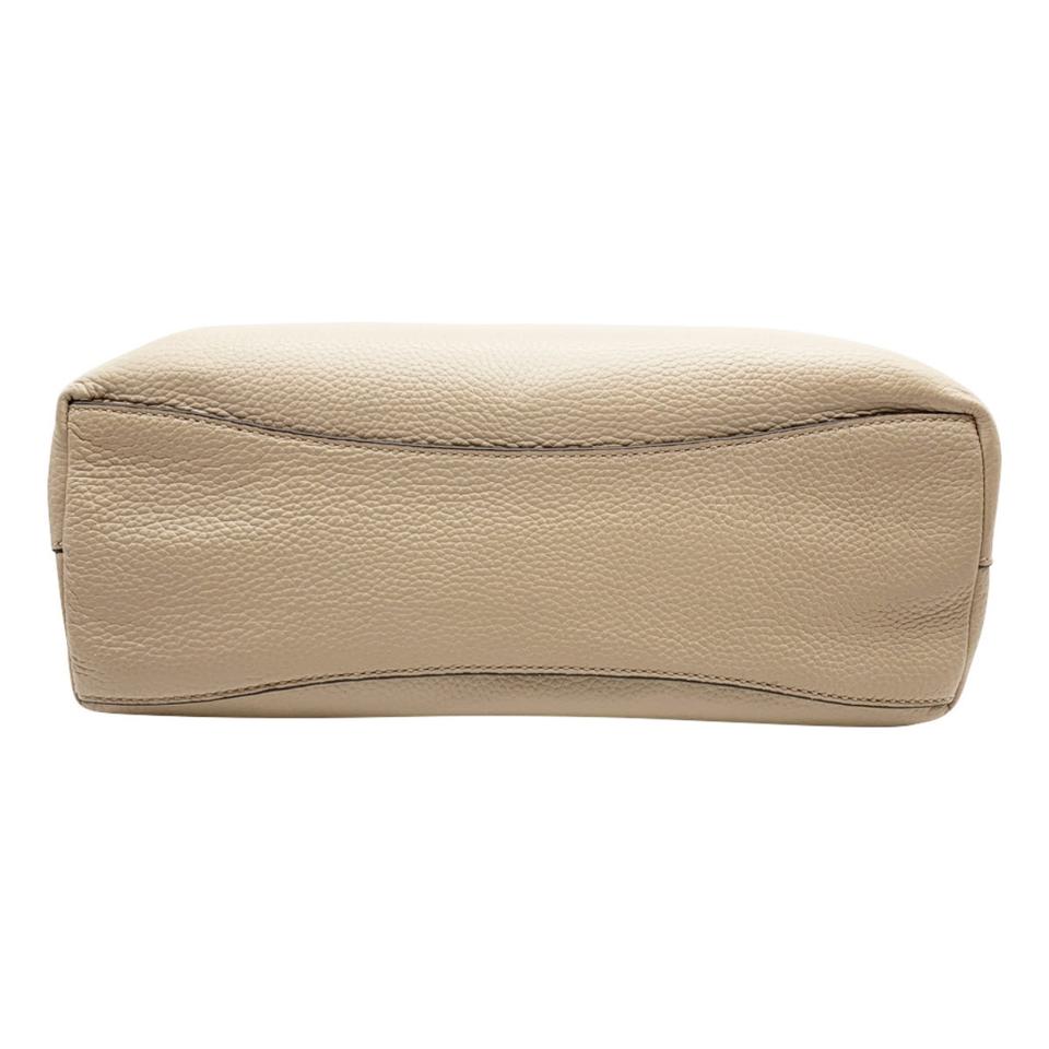 Tory Burch Mcgraw Slouchy Chain Shoulder Slouchy Devon Sand Beige Leather Tote