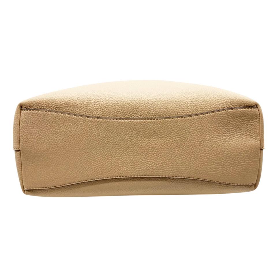 Tory Burch Mcgraw Slouchy Chain Shoulder Slouchy Devon Sand Beige Leather Tote