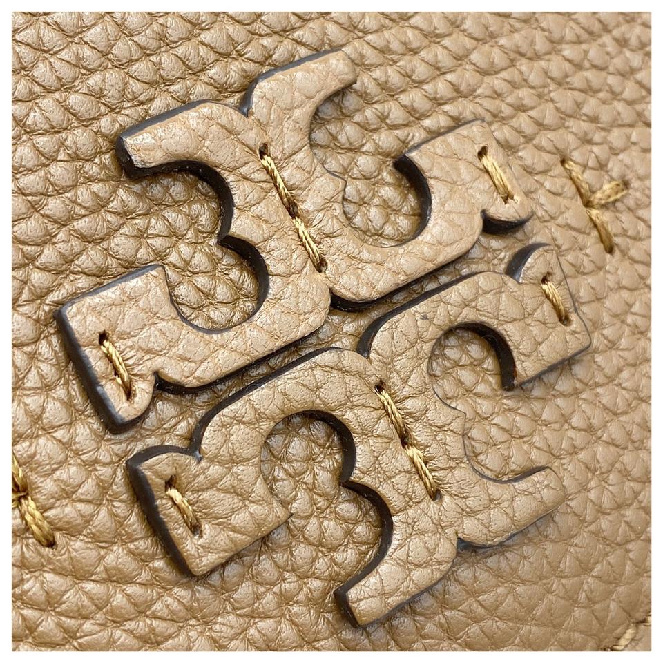 Tory Burch Mcgraw Triple Compartment Satchel Moose Brown Leather Shoulder Bag