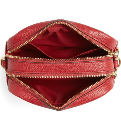 Tory Burch Perry Bomb Red Leather Cross Body Bag