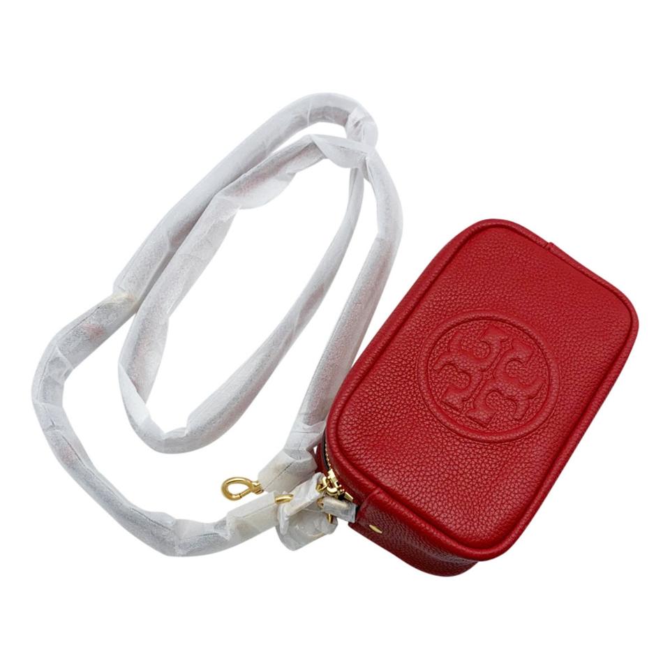 Tory Burch Perry Bomb Red Leather Cross Body Bag