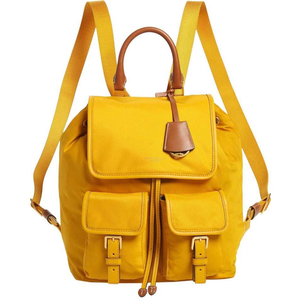 Tory Burch Perry Yellow Nylon Backpack