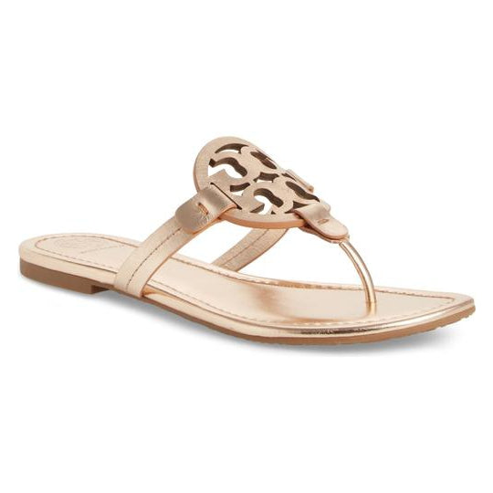 Tory Burch Pink Miller Flip Flop Rose Gold Sandals