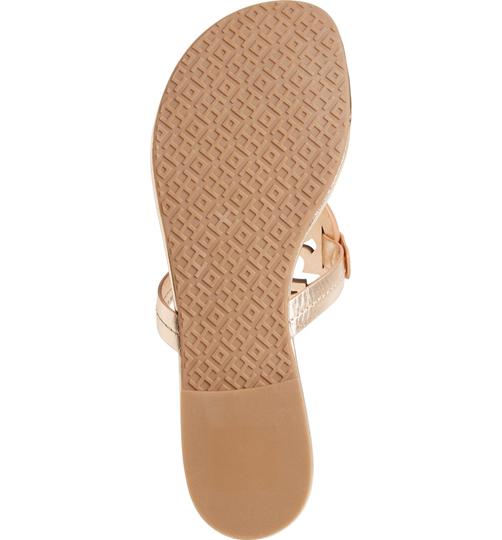 Tory Burch Pink Miller Flip Flop Rose Gold Sandals