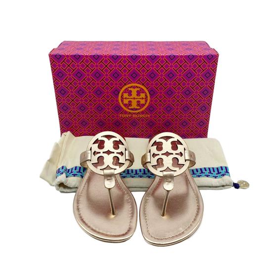 Tory Burch Pink Miller Flip Flop Rose Gold Sandals