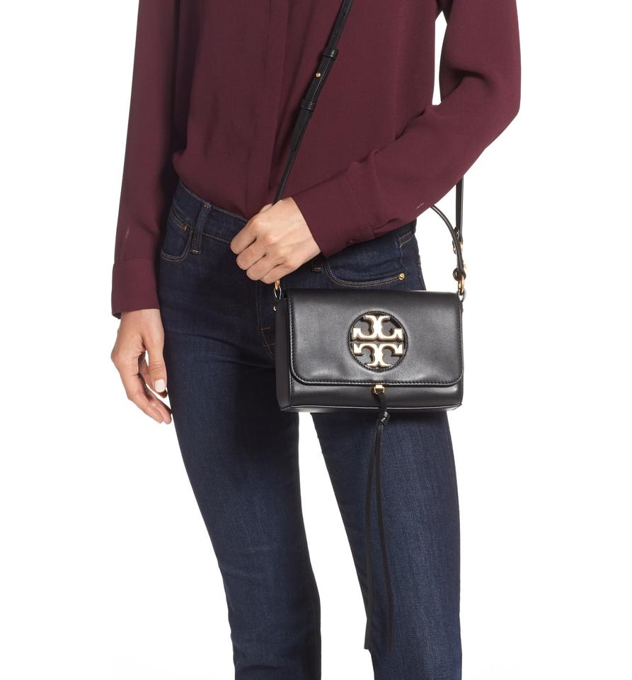 Tory Burch Top Handle Mini Miller Black Leather Shoulder Bag