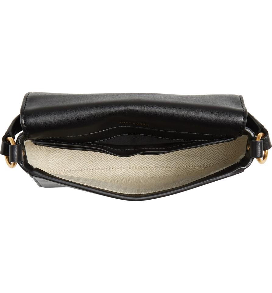 Tory Burch Top Handle Mini Miller Black Leather Shoulder Bag