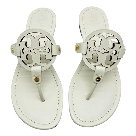 Tory Burch White Miller Flip Flop Sandals