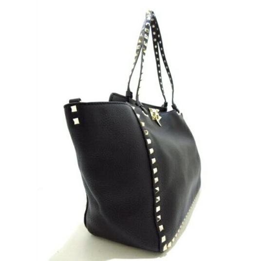 Valentino Bag Garavani Rockstud Medium Black Leather Tote