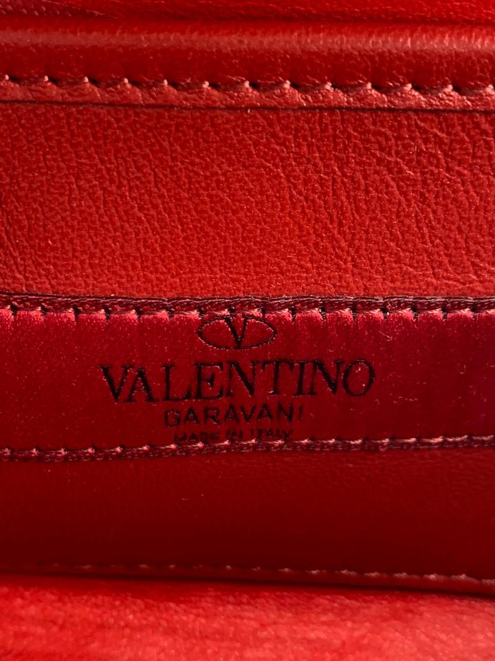 Valentino Belt Spk New Garavani Spike Red Leather Shoulder Bag