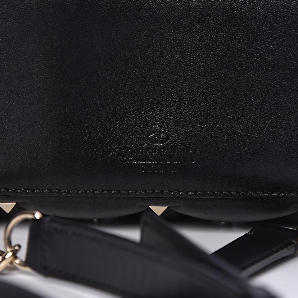 Valentino Chain Nappa Candystud Black Calfskin Leather Shoulder Bag