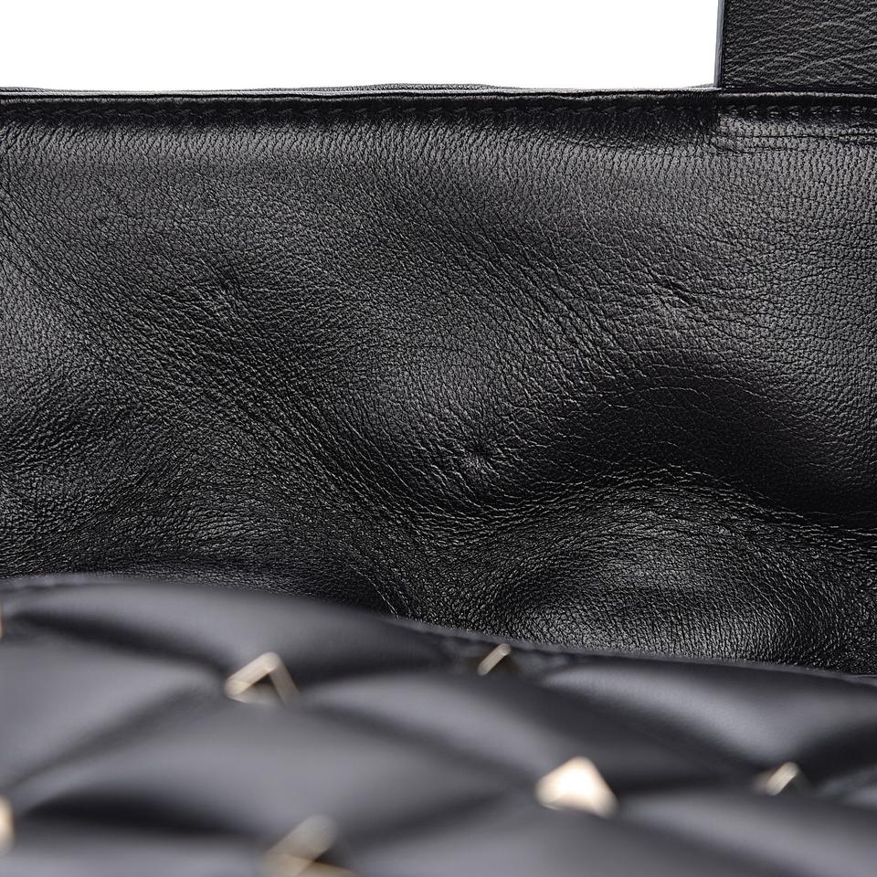 Valentino Chain Nappa Candystud Black Calfskin Leather Shoulder