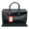 Valentino Medium Rockstud Double Handle Satchel Black Leather Shoulder Bag