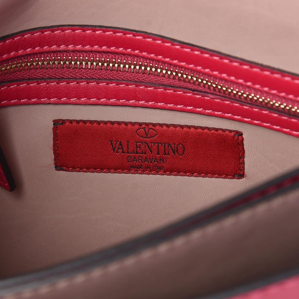 Valentino Nappa Rockstud Pink Lambskin Leather Clutch