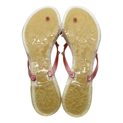 Valentino Pink Jelly Rockstud Thong Sandals EU 41