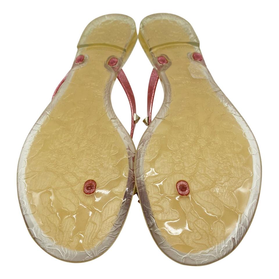 Valentino Pink Jelly Rockstud Thong Sandals EU 41