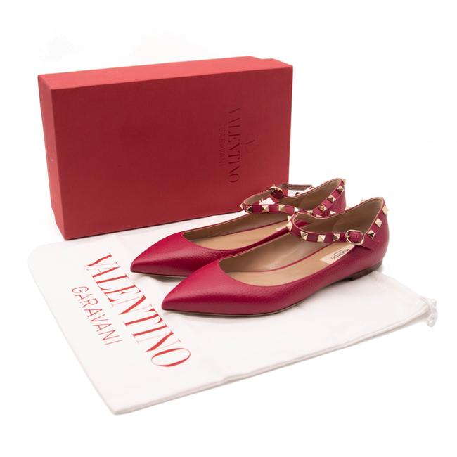 Valentino Red Rockstud Mary Jane Pointed Toe Eu38.5 Flats