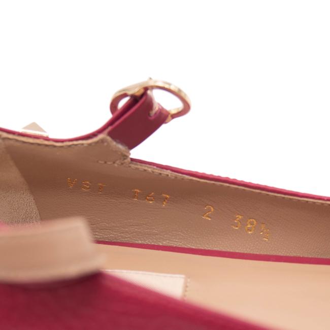 Valentino Red Rockstud Mary Jane Pointed Toe Eu38.5 Flats
